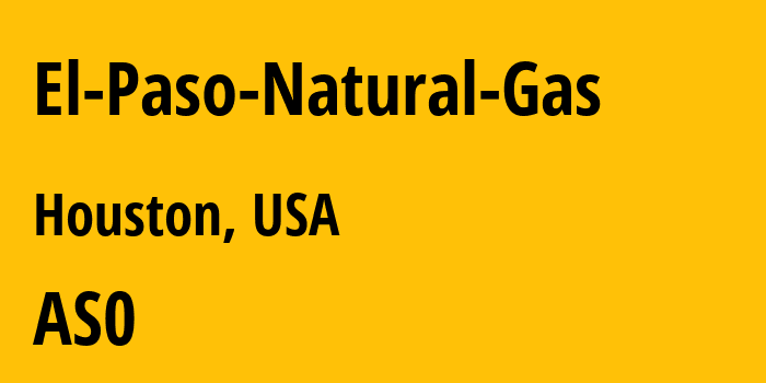 Информация о провайдере El-Paso-Natural-Gas : все IP-адреса, network, все айпи-подсети