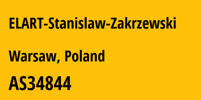 Информация о провайдере ELART-Stanislaw-Zakrzewski AS34844 ELART Sp. z o.o.: все IP-адреса, network, все айпи-подсети