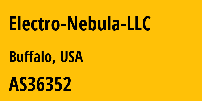 Информация о провайдере Electro-Nebula-LLC AS36352 HostPapa: все IP-адреса, network, все айпи-подсети