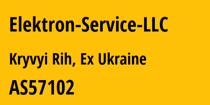 Информация о провайдере Elektron-Service-LLC AS57102 Elektron-Service LLC.: все IP-адреса, network, все айпи-подсети