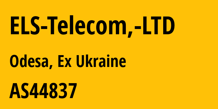 Информация о провайдере ELS-Telecom,-LTD AS44837 ELS Telecom, LTD: все IP-адреса, network, все айпи-подсети