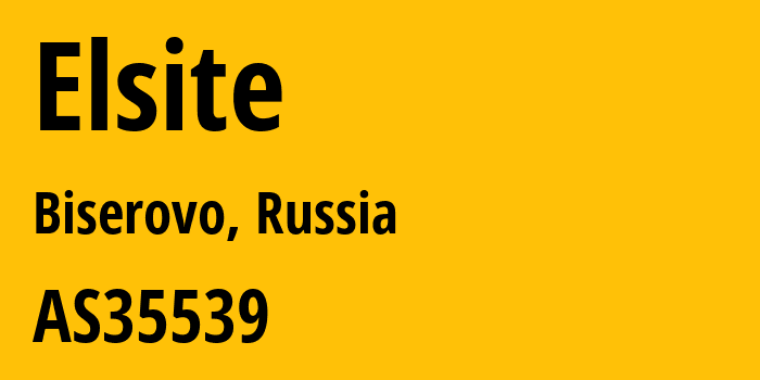 Информация о провайдере Elsite AS35539 Information and Communication Technologies LLC: все IP-адреса, network, все айпи-подсети