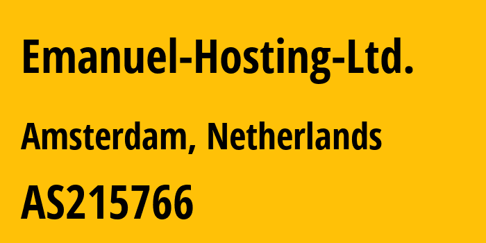 Информация о провайдере Emanuel-Hosting-Ltd. AS215766 Emanuel Hosting Ltd.: все IP-адреса, network, все айпи-подсети