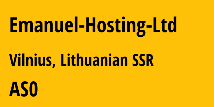 Информация о провайдере Emanuel-Hosting-Ltd : все IP-адреса, network, все айпи-подсети