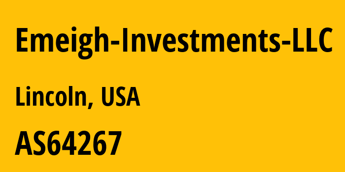 Информация о провайдере Emeigh-Investments-LLC AS64267 Sprious LLC: все IP-адреса, network, все айпи-подсети