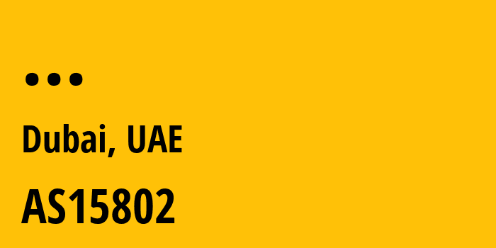 Информация о провайдере Emirates-Integrated-Telecommunications-Company-PJSC AS15802 Emirates Integrated Telecommunications Company PJSC: все IP-адреса, network, все айпи-подсети