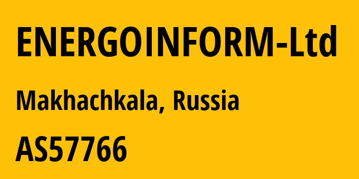 Информация о провайдере ENERGOINFORM-Ltd AS57766 ENERGOINFORM Ltd: все IP-адреса, network, все айпи-подсети