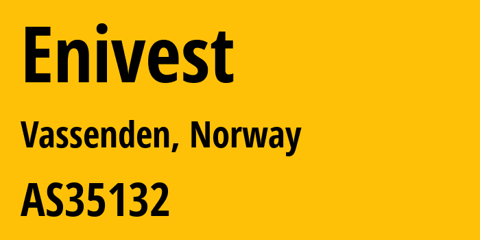Информация о провайдере Enivest AS35132 Enivest: все IP-адреса, network, все айпи-подсети