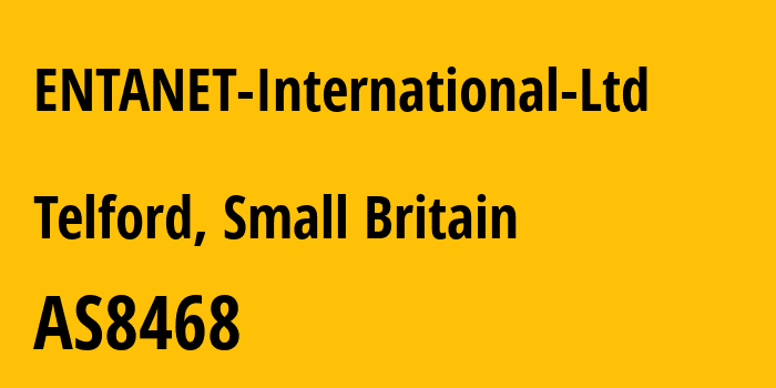 Информация о провайдере ENTANET-International-Ltd AS8468 Cityfibre Limited: все IP-адреса, network, все айпи-подсети