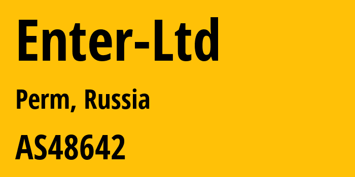 Информация о провайдере Enter-Ltd AS48642 Joint stock company For: все IP-адреса, network, все айпи-подсети