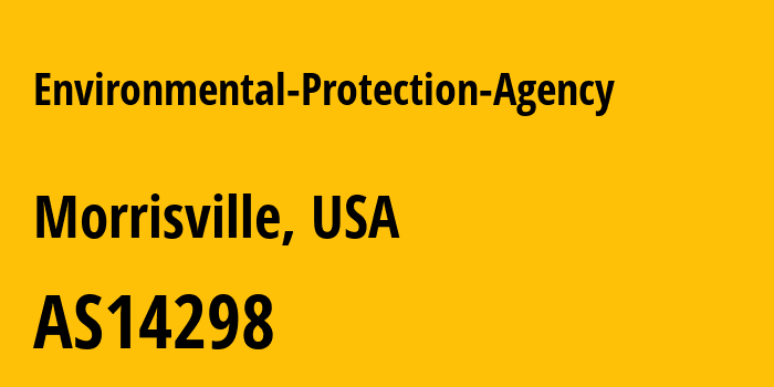 Информация о провайдере Environmental-Protection-Agency AS14298 Environmental Protection Agency: все IP-адреса, network, все айпи-подсети