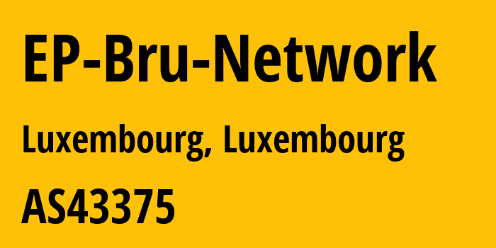 Информация о провайдере EP-Bru-Network AS43375 EUROPEAN PARLIAMENT: все IP-адреса, network, все айпи-подсети