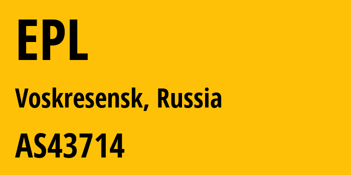 Информация о провайдере EPL AS43714 Production co-operative Economic-legal laboratory: все IP-адреса, network, все айпи-подсети