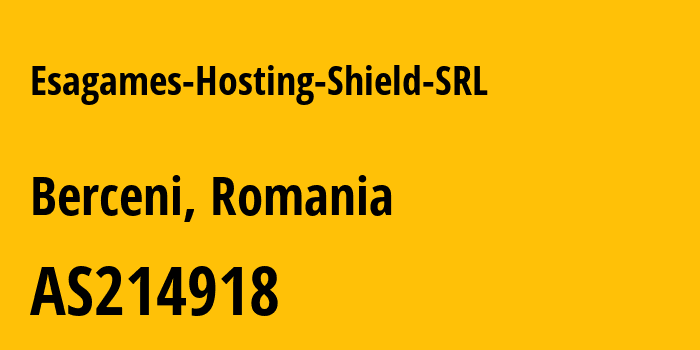 Информация о провайдере Esagames-Hosting-Shield-SRL AS214918 ESAGAMES HOSTING SHIELD S.R.L.: все IP-адреса, network, все айпи-подсети