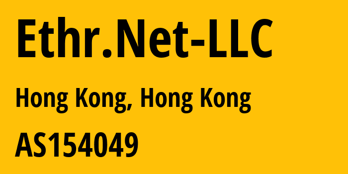 Информация о провайдере Ethr.Net-LLC AS154049 EXA TECH PTE. LTD.: все IP-адреса, network, все айпи-подсети