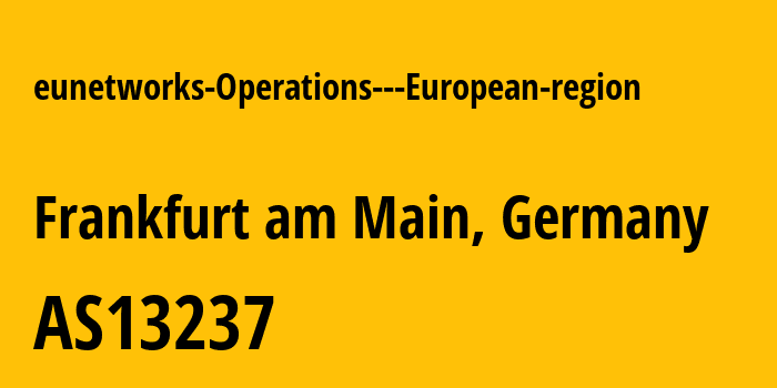 Информация о провайдере eunetworks-Operations---European-region AS13237 euNetworks GmbH: все IP-адреса, network, все айпи-подсети