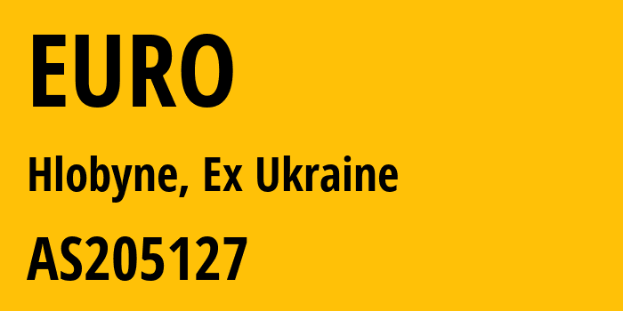 Информация о провайдере EURO AS205127 PP Euronet: все IP-адреса, network, все айпи-подсети