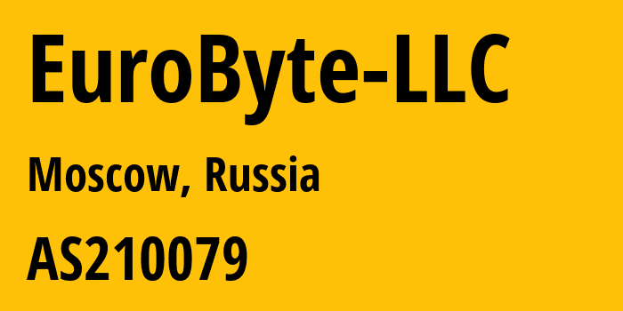 Информация о провайдере EuroByte-LLC AS210079 EuroByte LLC: все IP-адреса, network, все айпи-подсети