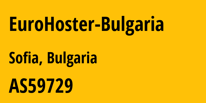 Информация о провайдере EuroHoster-Bulgaria AS59729 GREEN FLOID LLC: все IP-адреса, network, все айпи-подсети