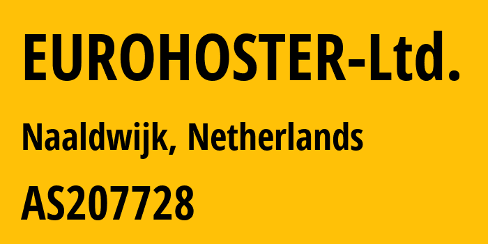 Информация о провайдере EUROHOSTER-Ltd. AS207728 EUROHOSTER Ltd.: все IP-адреса, network, все айпи-подсети