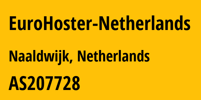 Информация о провайдере EuroHoster-Netherlands AS207728 EUROHOSTER Ltd.: все IP-адреса, network, все айпи-подсети