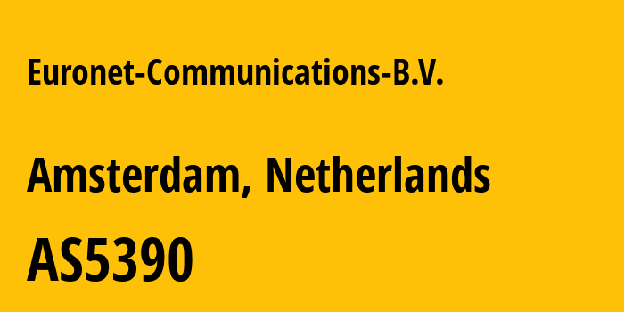 Информация о провайдере Euronet-Communications-B.V. AS5390 Euronet Communications B.V.: все IP-адреса, network, все айпи-подсети