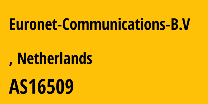 Информация о провайдере Euronet-Communications-B.V AS16509 Amazon.com, Inc.: все IP-адреса, network, все айпи-подсети
