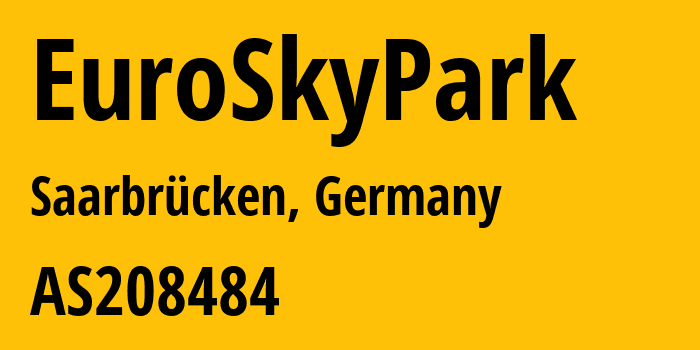 Информация о провайдере EuroSkyPark AS208484 EuroSkyPark GmbH: все IP-адреса, network, все айпи-подсети