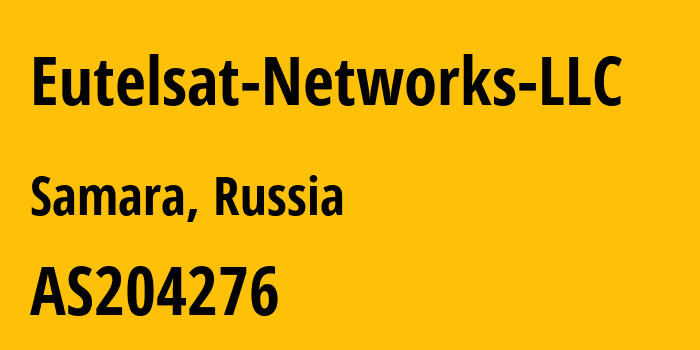 Информация о провайдере Eutelsat-Networks-LLC AS204276 Eutelsat Networks LLC: все IP-адреса, network, все айпи-подсети