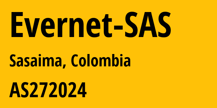 Информация о провайдере Evernet-SAS AS272024 EVERNET SAS: все IP-адреса, network, все айпи-подсети