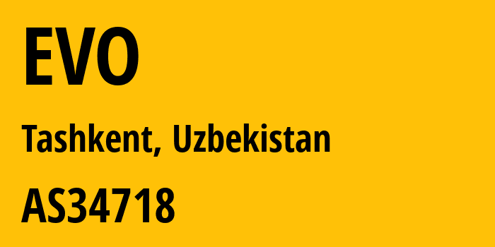 Информация о провайдере EVO AS34718 IST TELEKOM JV LLC: все IP-адреса, network, все айпи-подсети