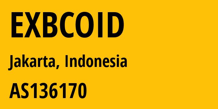 Информация о провайдере EXBCOID AS136170 PT. EXABYTES NETWORK INDONESIA: все IP-адреса, network, все айпи-подсети