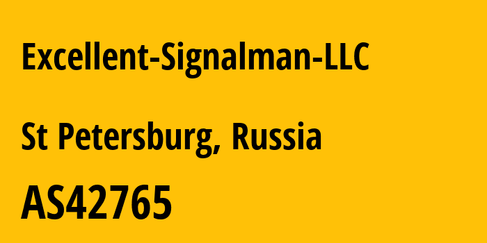 Информация о провайдере Excellent-Signalman-LLC AS42765 EXCELLENT SIGNALMAN LLC: все IP-адреса, network, все айпи-подсети