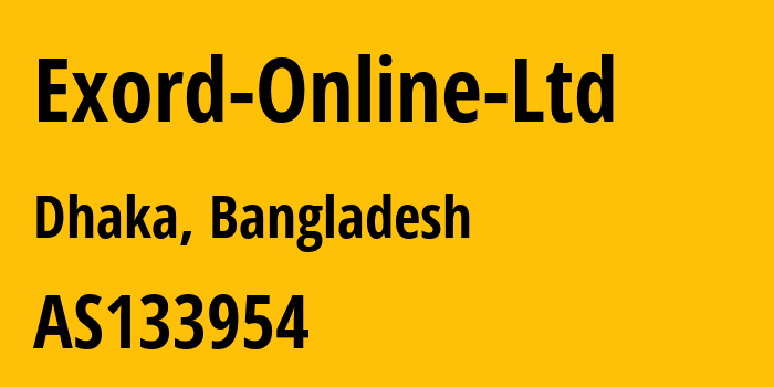 Информация о провайдере Exord-Online-Ltd AS133954 Exord Online: все IP-адреса, network, все айпи-подсети