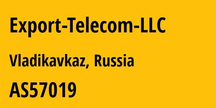 Информация о провайдере Export-Telecom-LLC AS43598 Export Telecom LLC: все IP-адреса, network, все айпи-подсети