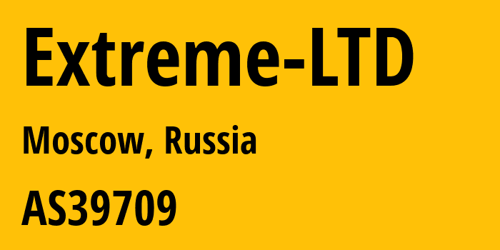 Информация о провайдере Extreme-LTD AS39709 EXTREME LTD: все IP-адреса, network, все айпи-подсети