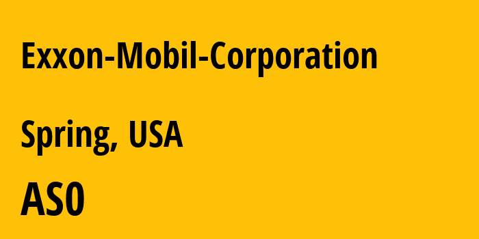 Информация о провайдере Exxon-Mobil-Corporation : все IP-адреса, network, все айпи-подсети