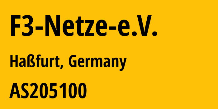 Информация о провайдере F3-Netze-e.V. AS205100 F3 Netze e.V.: все IP-адреса, network, все айпи-подсети