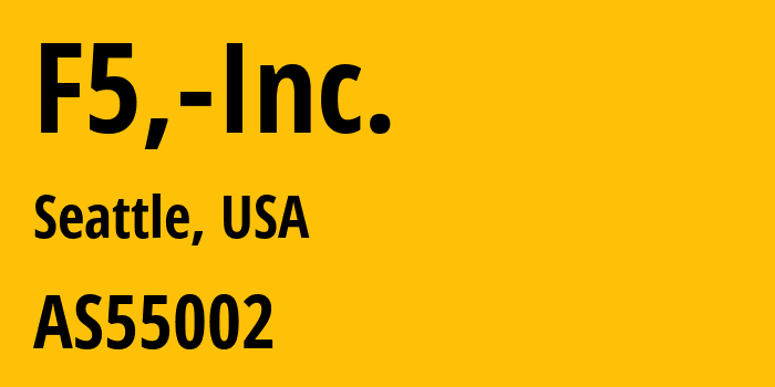 Информация о провайдере F5,-Inc. AS55002 F5, Inc.: все IP-адреса, network, все айпи-подсети