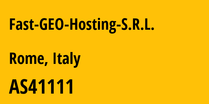 Информация о провайдере Fast-GEO-Hosting-S.R.L. AS41111 FAST GEO HOSTING S.R.L.: все IP-адреса, network, все айпи-подсети