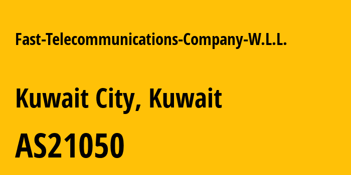 Информация о провайдере Fast-Telecommunications-Company-W.L.L. AS21050 Fast Communication Company Ltd: все IP-адреса, network, все айпи-подсети