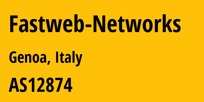 Информация о провайдере Fastweb-Networks AS12874 Fastweb SpA: все IP-адреса, network, все айпи-подсети