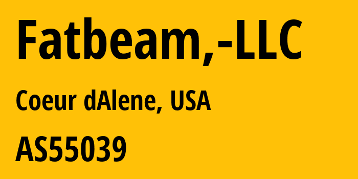 Информация о провайдере Fatbeam,-LLC AS55039 Fatbeam, LLC: все IP-адреса, network, все айпи-подсети