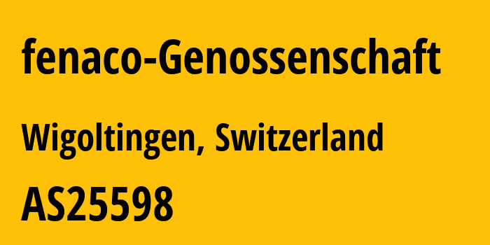 Информация о провайдере fenaco-Genossenschaft AS25598 fenaco Genossenschaft: все IP-адреса, network, все айпи-подсети