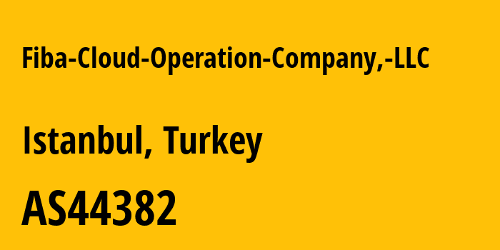 Информация о провайдере Fiba-Cloud-Operation-Company,-LLC AS44382 Fiba Cloud Operation Company, LLC: все IP-адреса, network, все айпи-подсети