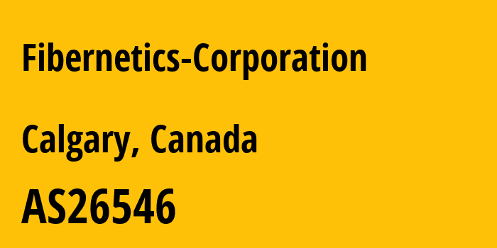 Информация о провайдере Fibernetics-Corporation AS26546 FIBERNETICS CORPORATION: все IP-адреса, network, все айпи-подсети