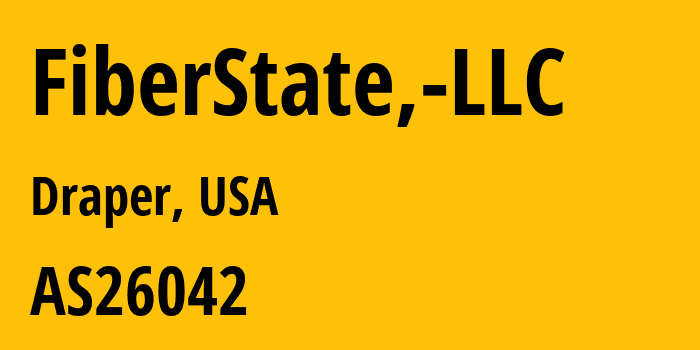 Информация о провайдере FiberState,-LLC AS26042 FiberState, LLC: все IP-адреса, network, все айпи-подсети