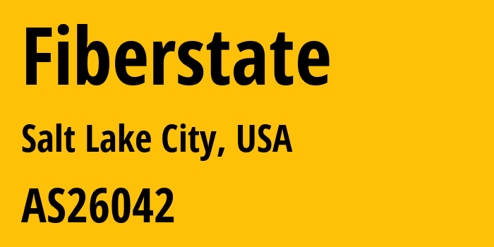 Информация о провайдере Fiberstate AS26042 FiberState, LLC: все IP-адреса, network, все айпи-подсети