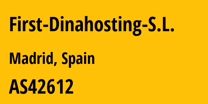 Информация о провайдере First-Dinahosting-S.L. AS42612 DinaHosting S.L.: все IP-адреса, network, все айпи-подсети