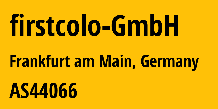 Информация о провайдере firstcolo-GmbH AS44066 firstcolo GmbH: все IP-адреса, network, все айпи-подсети